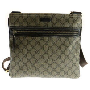 GUCCI GG Logo Crossbody Shoulder Bag Beige